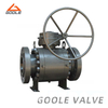 3 PCS Forged Steel Gear Operated Actuated Ball Valve