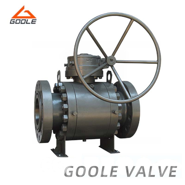 3 PCS Forged Steel Gear Operated Actuated Ball Valve