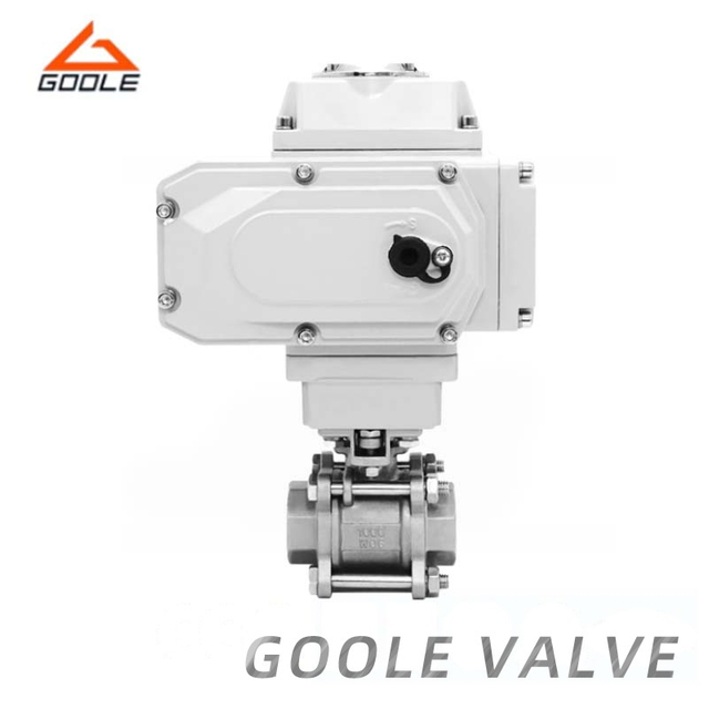 Electric Three Pieces Threaded Ball Valve