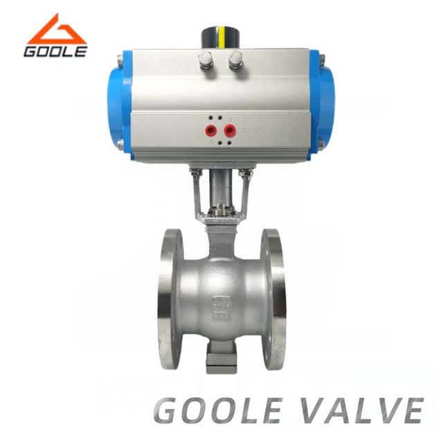 Pneumatic Wafer Metal Seated V Type Ball Valve
