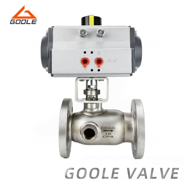 Pneumatic Integrated Body Flanged Ends Insulation Jacketed Ball Valve