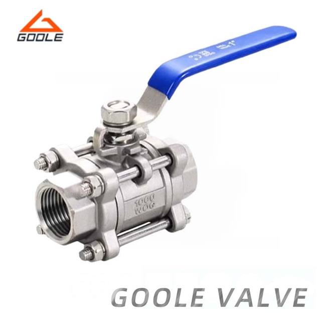 3 PC 1000 Wog Metaled Seated Threaded Ball Valve