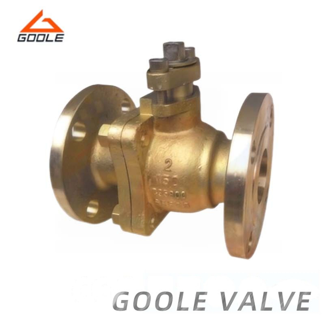 2 PCS Bronze Flanged Side Entry Split Body Floating Ball Valve