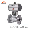 Pneumatic Split Body Flanged Ends 2PCS Floating Ball Valve