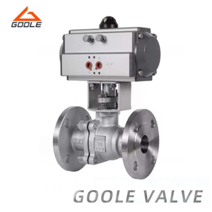 Pneumatic Cast Steel Split Body Flanged Floating Ball Valve