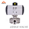 Pneumatic Forged Steel 1000wog Threaded Three Way Ball Valve