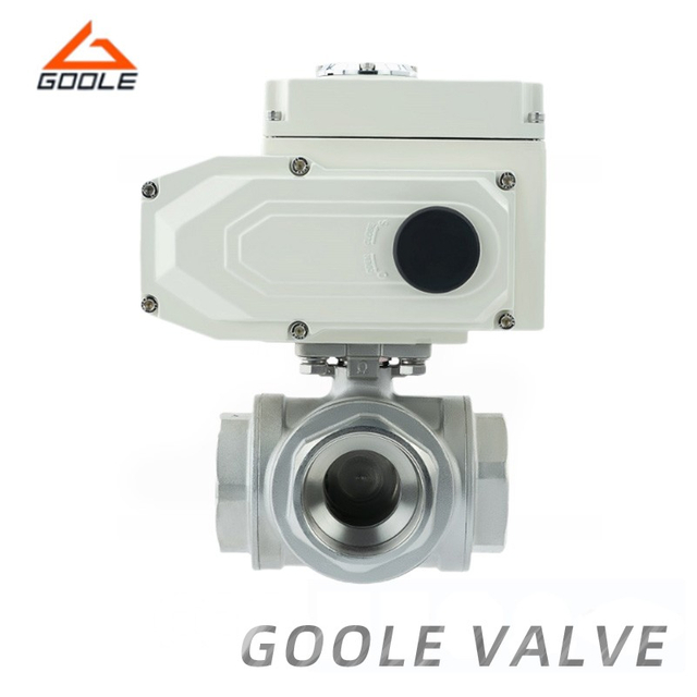 Electric Forged Steel 1000wog Threaded 3-Way Ball Valve