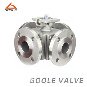 Manual Operated Four Way Multi Port Floating Ball Valve