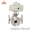 Electric Flanged Ends T Type Three Way Ball Valve