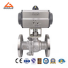 2PCS Pneumatic Actuated Forged Steel Flanged Floating Ball Valve