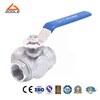 Stainless Steel 1000wog 3 Way Threaded Ball Valve