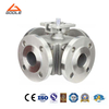 Manual Operated Four Way Multi Port Floating Ball Valve