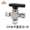 Stainless Steel 3 Way Sleeve Type Instrument Ball Valve