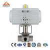 Pneumatic Actuated Threaded High Pressure Three-Way Ball Valve