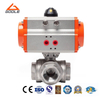 Pneumatic Stainless Steel 1000wog Threaded Three Way Ball Valve