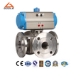Pneumatic Actuated Stainless Steel Four Way Multi-Type Floating Ball V