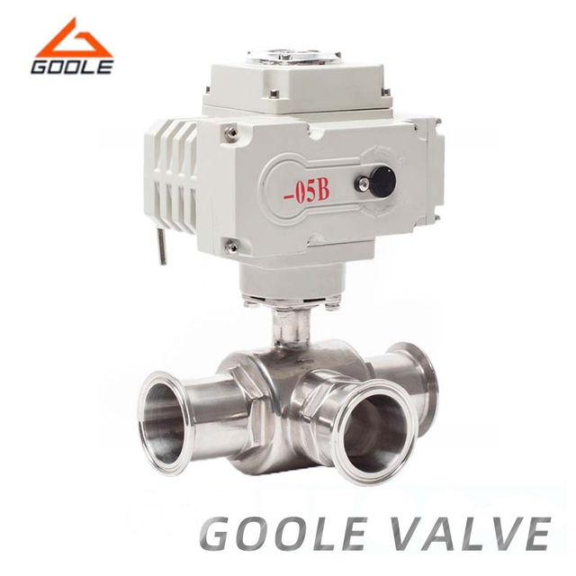 Electric Sanitary 3-Way Ball Valve