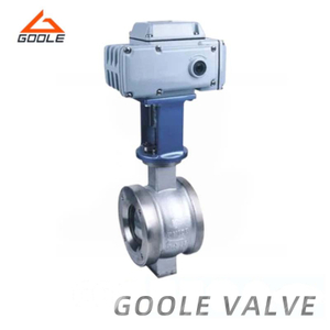 Electric Wafer Type V Port Ball Valve