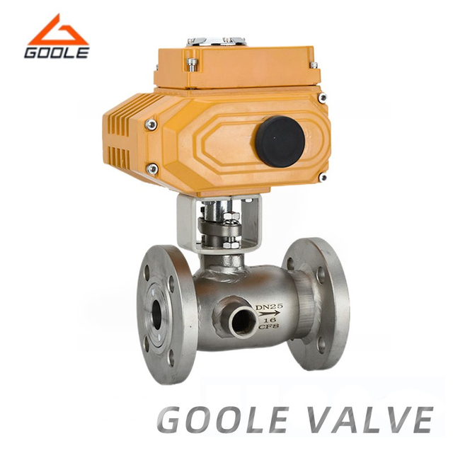 Electric 1 Piece Integrated Body Flanged Ends Insulation Ball Valve