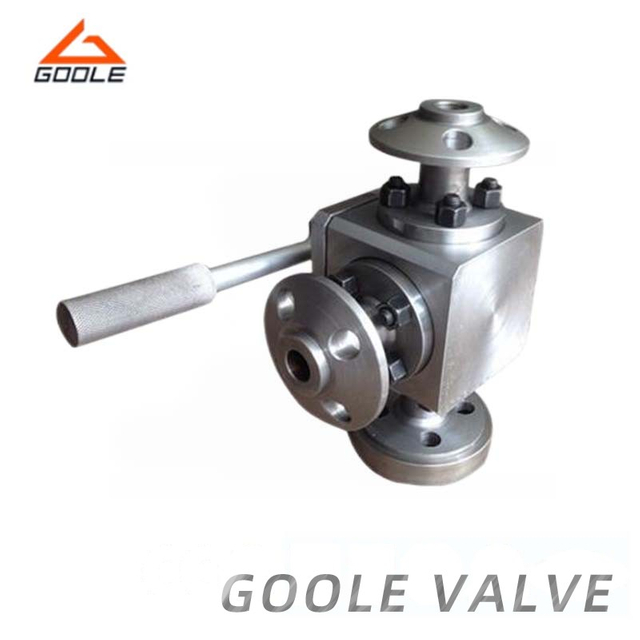 Lever Operated High Pressure Square Body Three Way Ball Valve