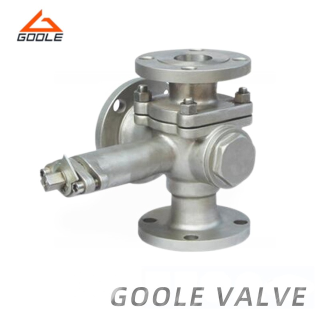 Forged Steel Extended Stem T Port Cryogenic Three Way Ball Valve