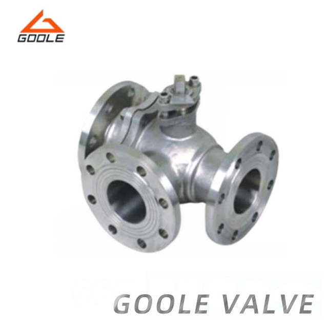 Cast Steel Three Way Ball Valve with L Port /T Port