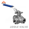 1000wog 3 Way Threaded Ball Valve with ISO-Directing Mounting Pad