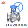 Gear Operated Side Entry 2PCS Flanged Floating Ball Valve