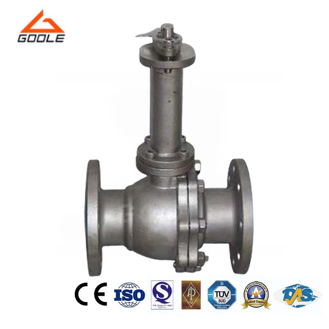 2PCS Flanged Cryogenic Ball Valve with Extended Stem