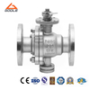 Cast Steel 2PCS Flanged Semi-Spherical Fixed High Platform Ball Valve