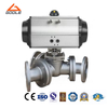 Pneumatic Flanged Ends Y Type Three Way Ball Valve