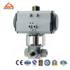 Pneumatic Threaded High Pressure Three Way Ball Valve