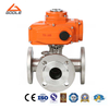 Electric Flanged Ends Duplex Type Three Way Ball Valve