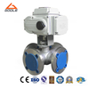 Electric Actuated Forged Stainless Steel Four Way Floating Ball Valve