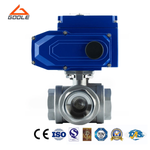 Electric Forged Steel 1000wog Threaded Three Way Ball Valve