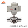 Electric Actuated Sanitary Quick Installation 3-Way Ball Valve