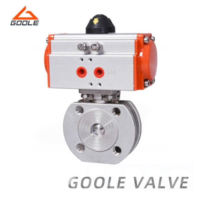 Pneumatic Actuated Forged Stainless Steel Wafer Type Ball Valve