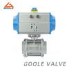 Pneumatic Three Pieces Forged Steel Threaded Ball Valve