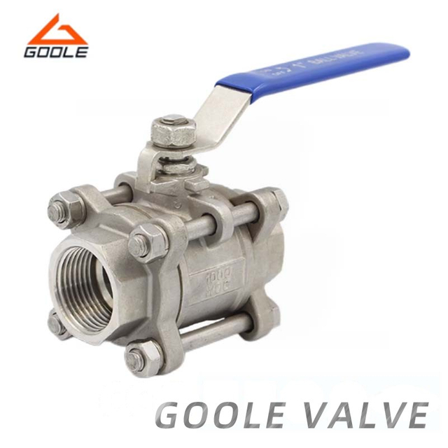 Three Pieces Socket Welded Threaded Ball Valve