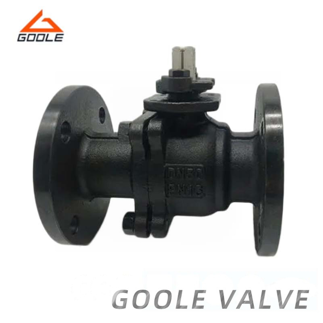 2PCS Carbon Steel Flanged Split Body Floating Ball Valve