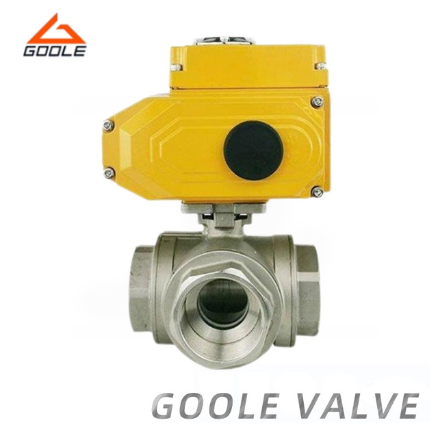 Electric Stainless Steel Threaded 3-Way Ball Valve