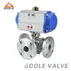 Pneumatic Actuated T-Type Ball Valve for Efficient Flow Direction