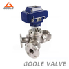 Electric Flanged Ends Y Type Three Way Ball Valve