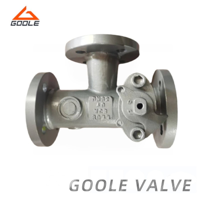 T Port Flanged Ends Combination Three Way Ball Valve