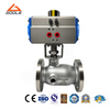Pneumatic 1PC Integrated Body Flanged Ends Insulation Jacketed Ball Valve