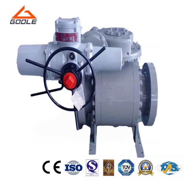 3PCS Electric Actuated Forged Stainless Steel Trunnion Ball Valve