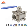 3 PC 1000 Wog Metaled Seated Stainless Steel Threaded Ball Valve