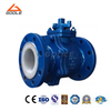 PTFE Flanged Ends 2PCS Floating Ball Valve