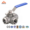 Forged Steel 1000wog 3 Way Threaded Ball Valve