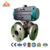 Pneumatic Forged Steel Four Way Multi-Type Floating Ball Valve